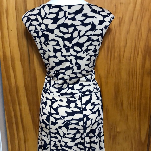 Dress Barn Navy Blue and Tan Dress - Picture 2 of 3